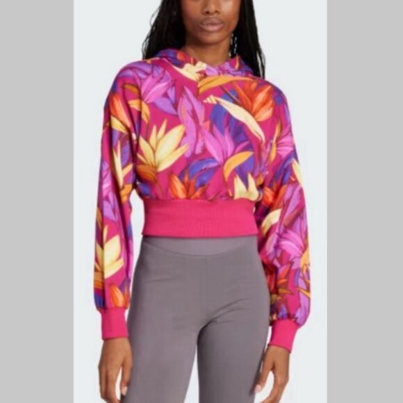Adidas X Farm Rio Birds Of Paradise Cropped Hoodie 3X - Picture 2 of 11